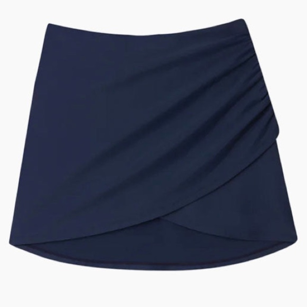 Summersalt The Ruched Swim Skirt Deep‎ Sea Plus Size 1X Coverup Swim Navy Blue - Picture 2 of 4